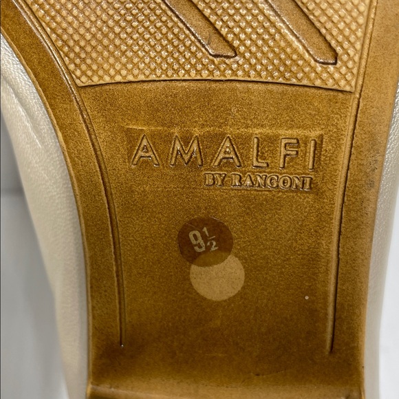 AMALFI by Rangoni OSTE Sand Cream Nappa Loafers Sz 9.5 Leather Italy Embellished - Picture 12 of 12
